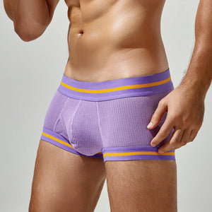 Men's Cotton Boxer Briefs , Breathable & Solid Colors - 4inme