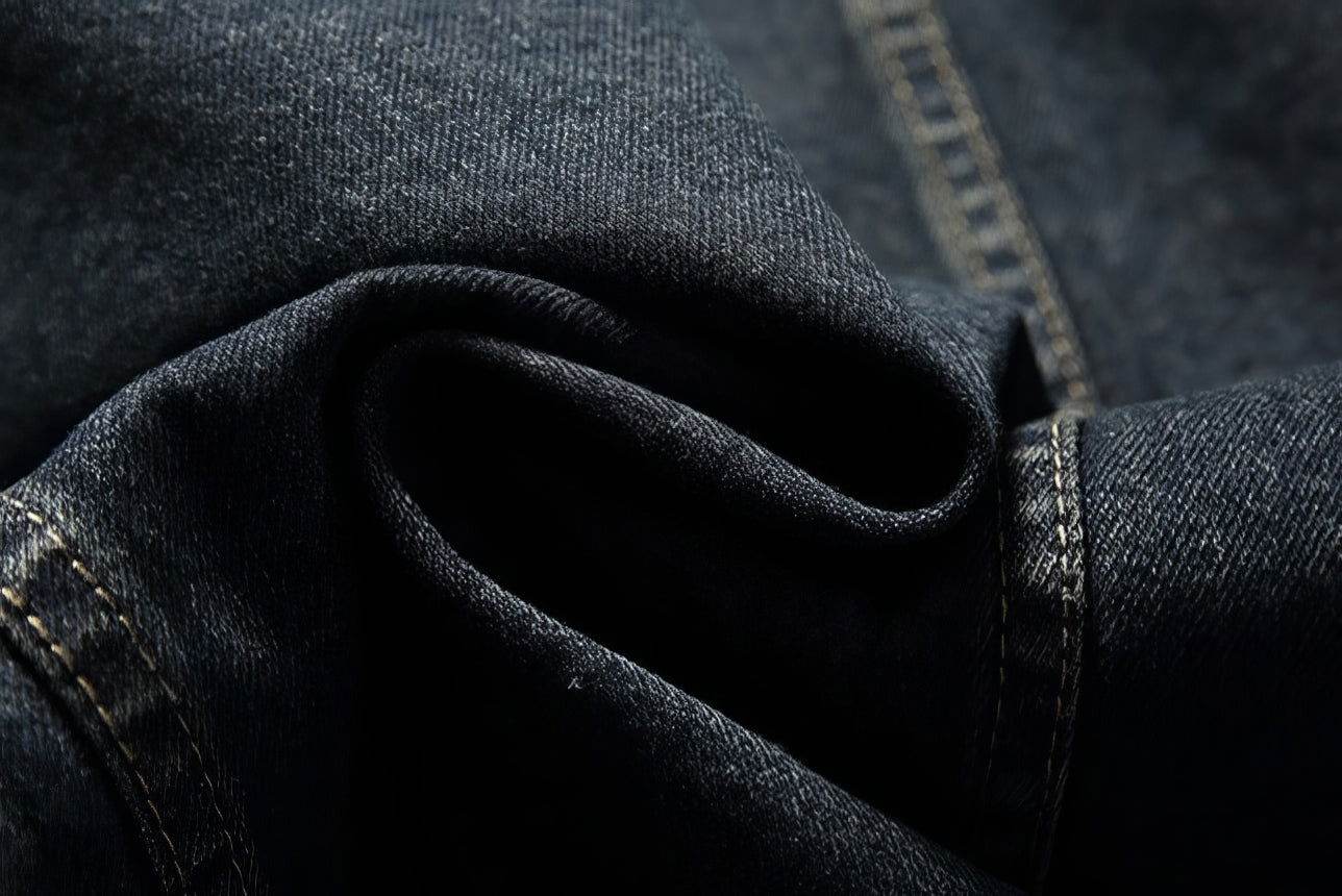 Fall_Winter Unisex Vintage Denim Jacket – Loose Fit, Washed & Distressed - 4inme