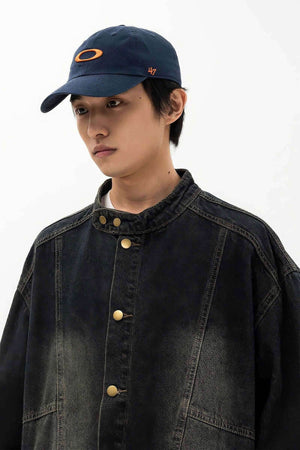 Fall_Winter Unisex Vintage Denim Jacket – Loose Fit, Washed & Distressed - 4inme