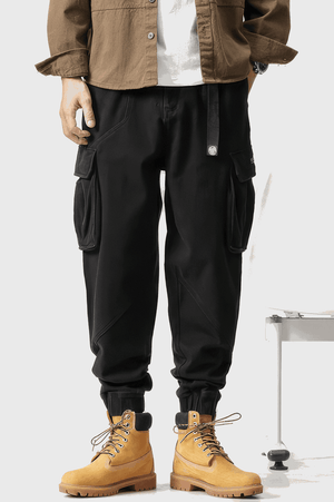 Men’s Cargo Pants – Loose Fit, Elastic Cuffs, Utility Style for Winter - 4inme