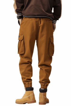 Men’s Cargo Pants – Loose Fit, Elastic Cuffs, Utility Style for Winter - 4inme