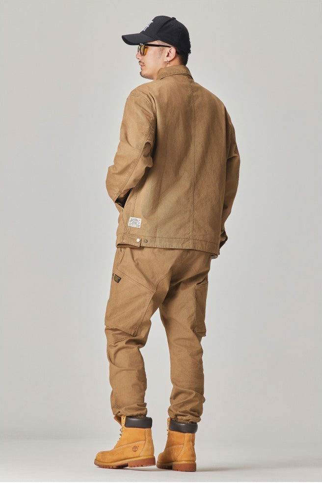 Winter Detroit Heavy Quilted Work Jacket for Men – Loose Fit, Cotton Lined - 4inme