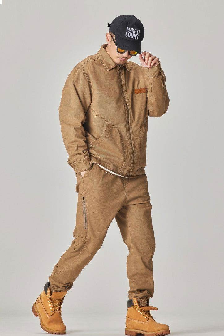 Winter Detroit Heavy Quilted Work Jacket for Men – Loose Fit, Cotton Lined - 4inme