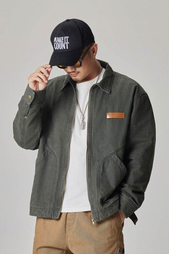 Winter Detroit Heavy Quilted Work Jacket for Men – Loose Fit, Cotton Lined - 4inme