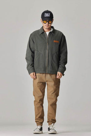 Winter Detroit Heavy Quilted Work Jacket for Men – Loose Fit, Cotton Lined - 4inme