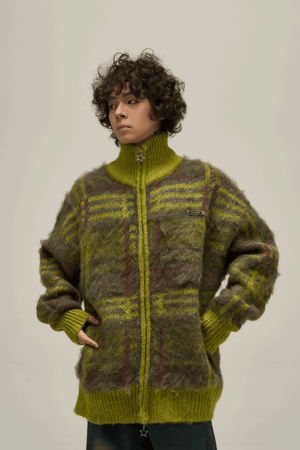 Winter Vintage American Knit Cardigan for Men – Loose & Relaxed - 4inme