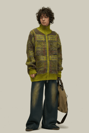 Winter Vintage American Knit Cardigan for Men – Loose & Relaxed - 4inme