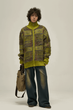 Winter Vintage American Knit Cardigan for Men – Loose & Relaxed - 4inme