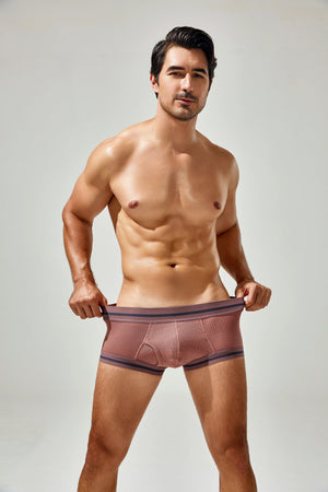 Men's Cotton Boxer Briefs , Breathable & Solid Colors - 4inme