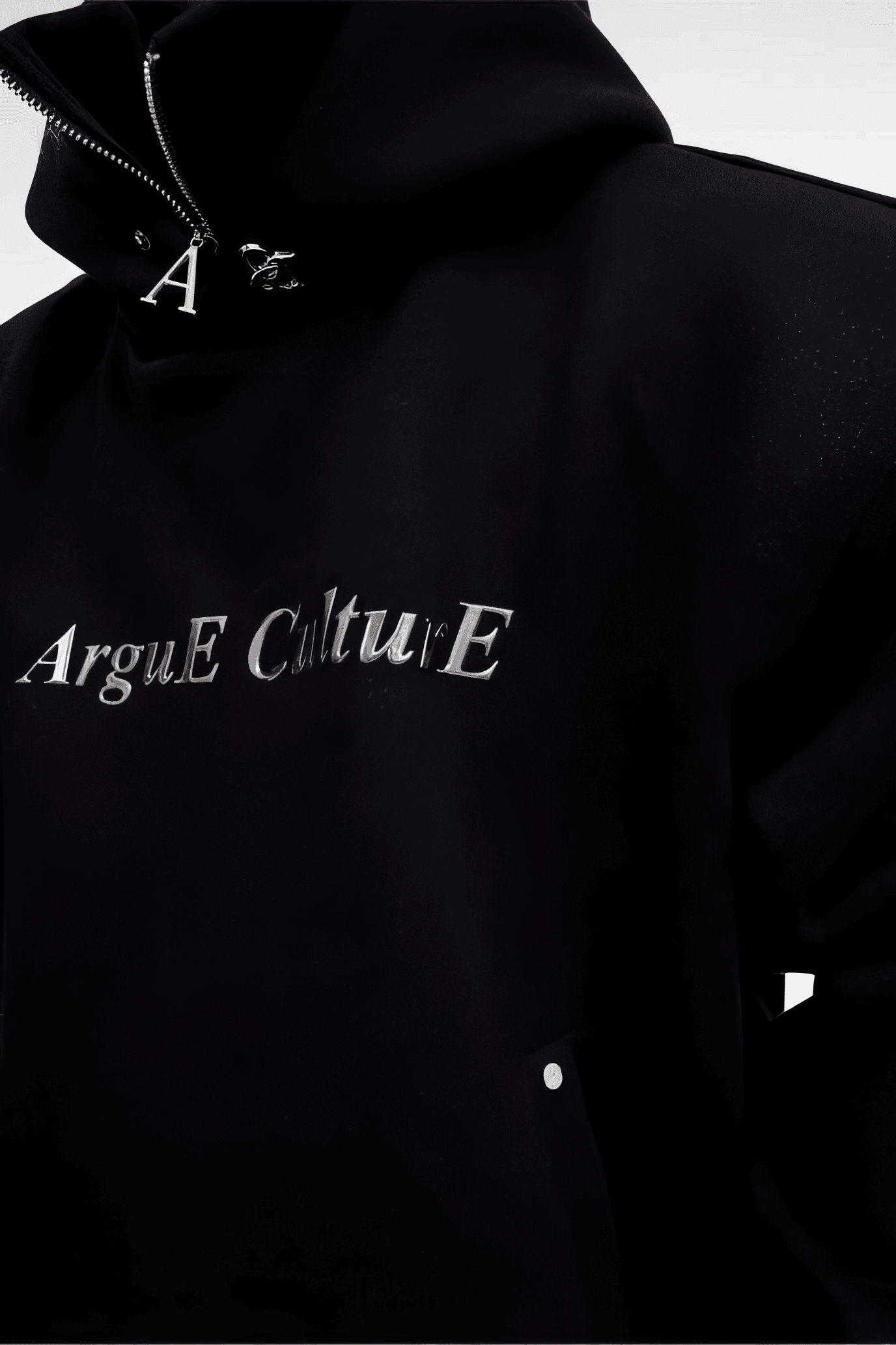 American Style Heavy Hooded Sweatshirt – High Collar, Shoulder Pads - 4inme