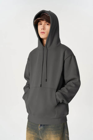 American Style Solid Color 350g Fleece Hoodie - 4inme