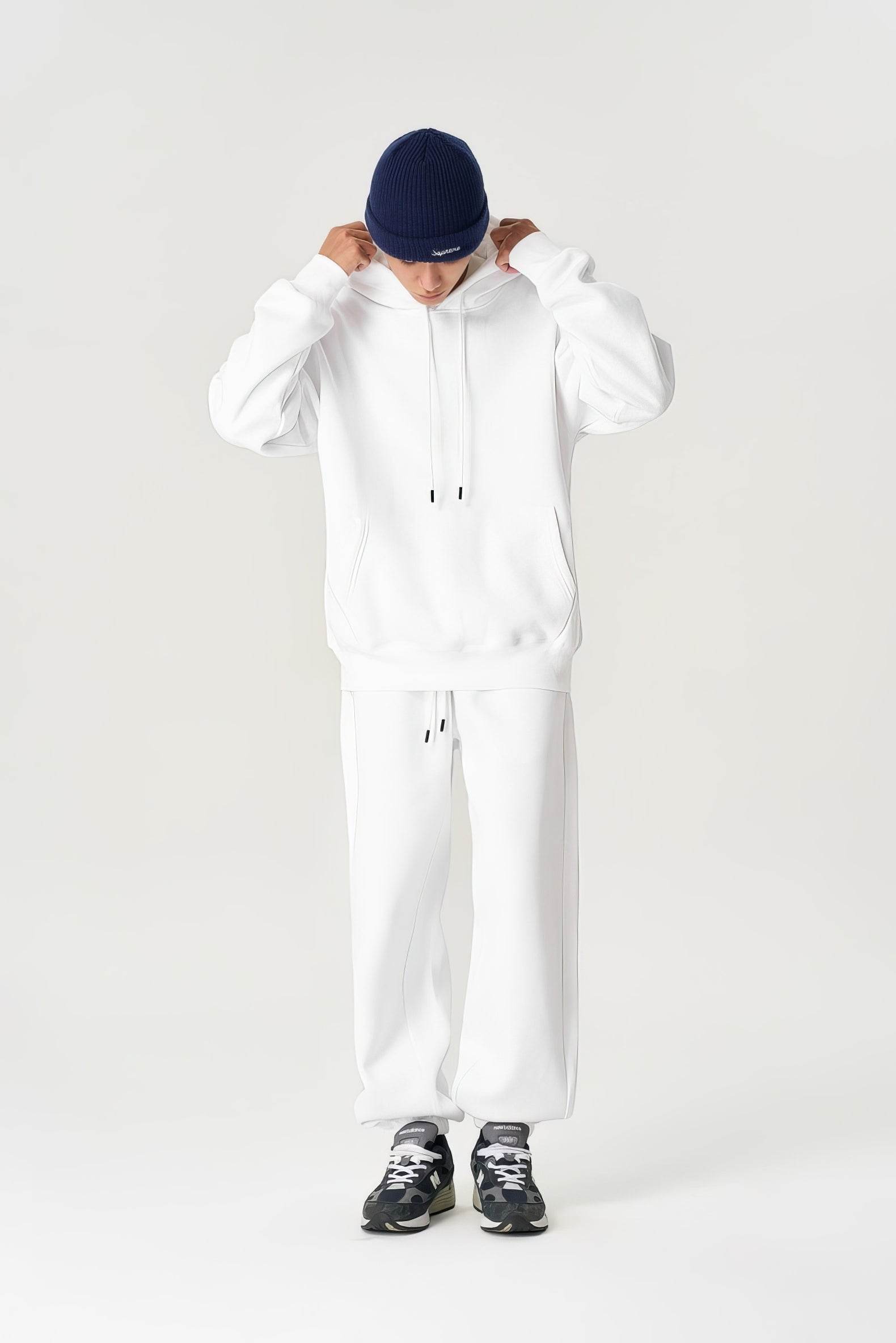 American Style Solid Color 350g Fleece Hoodie - 4inme