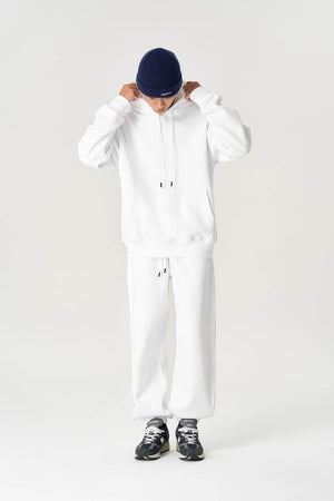 American Style Solid Color 350g Fleece Hoodie - 4inme