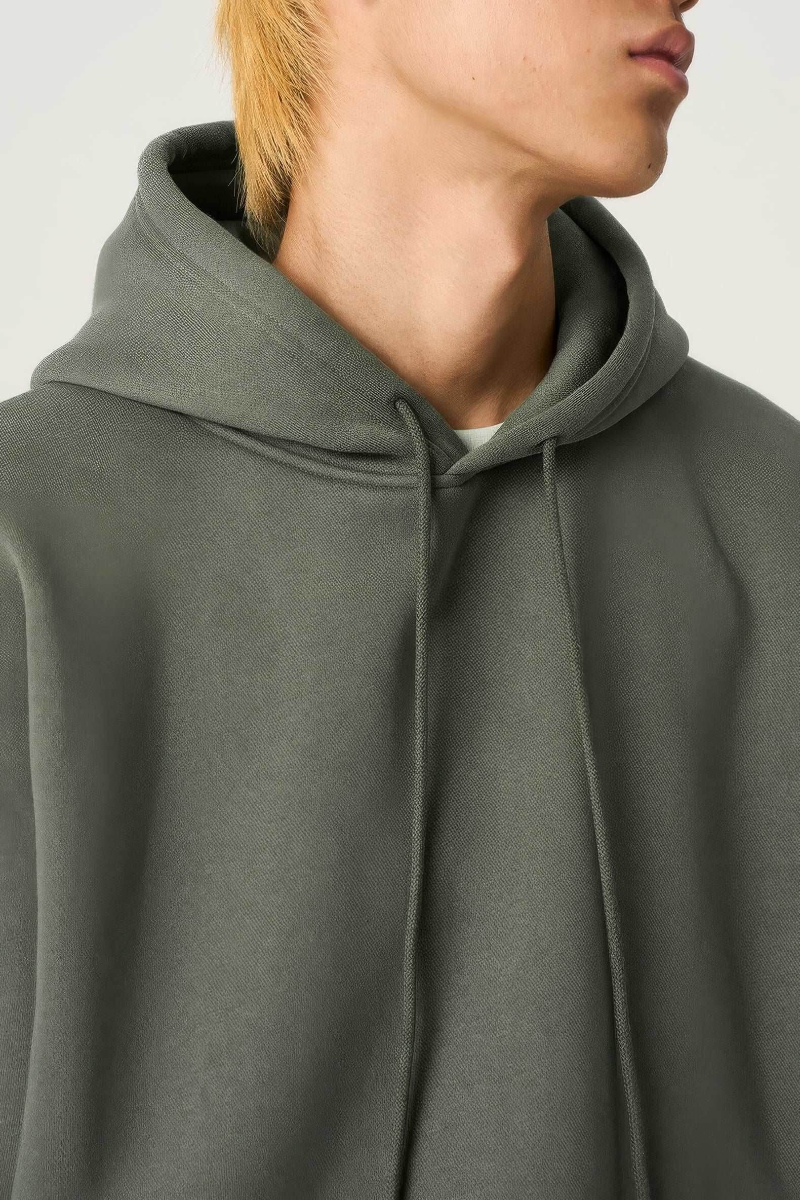 American Style Solid Color 350g Fleece Hoodie - 4inme