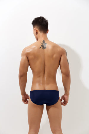 Sexy Low-Rise Swim Briefs for Men with Hollow Design - 4inme