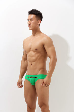 Sexy Low-Rise Swim Briefs for Men with Hollow Design - 4inme