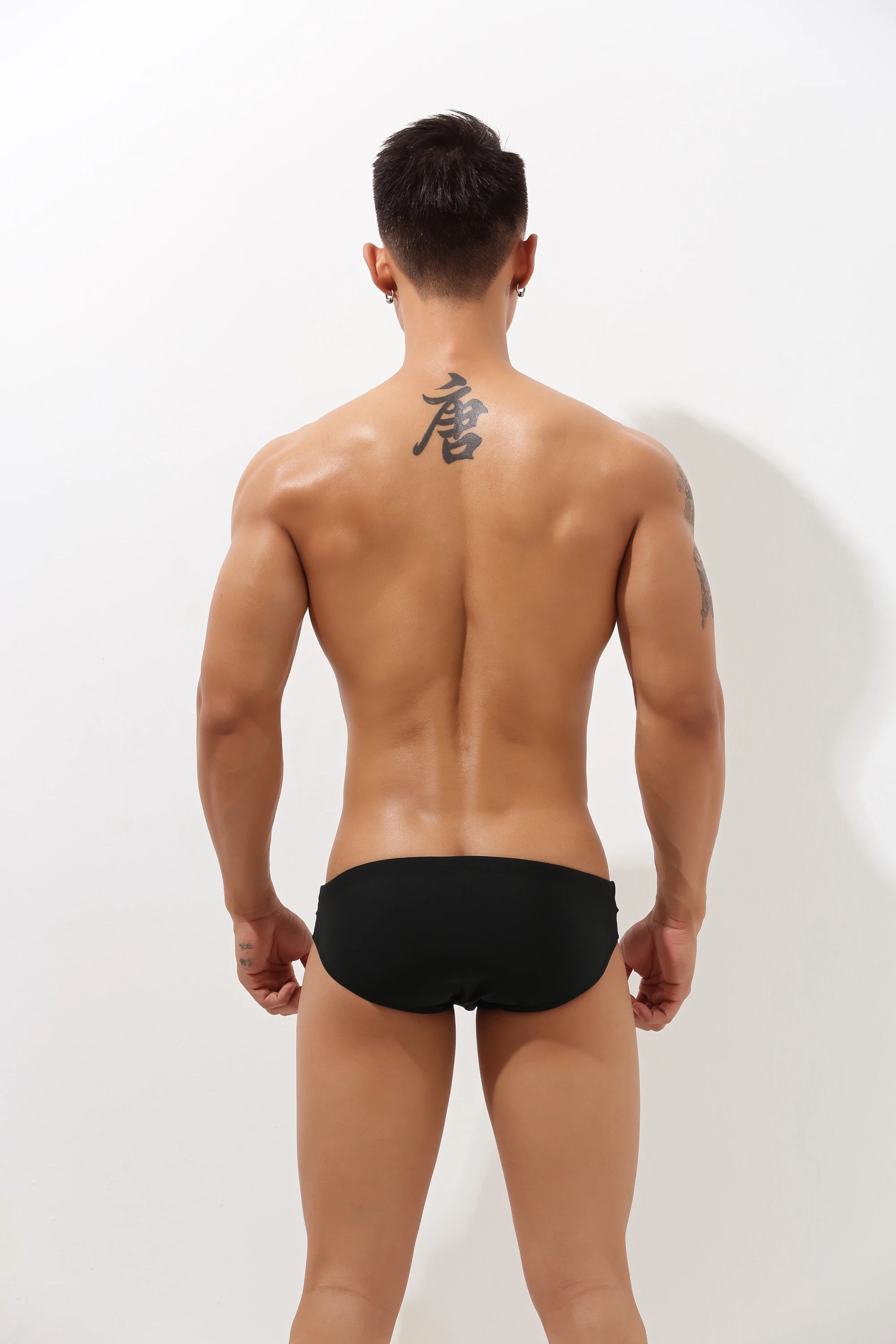 Sexy Low-Rise Swim Briefs for Men with Hollow Design - 4inme