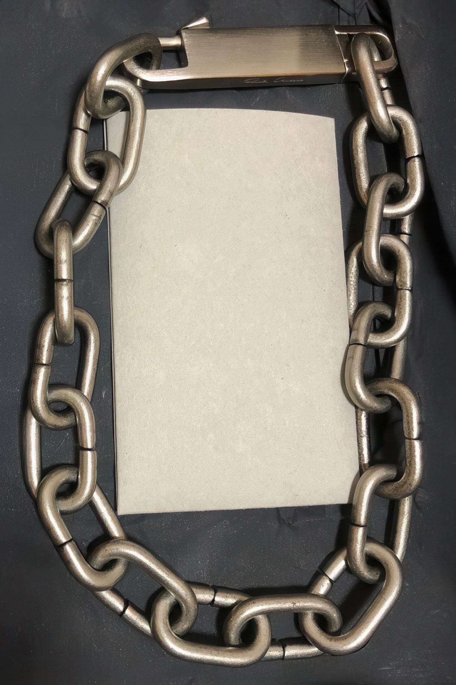 Chunky Metal Chain Necklace - Industrial Unisex Statement Piece - 4inme