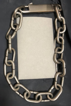 Chunky Metal Chain Necklace - Industrial Unisex Statement Piece - 4inme