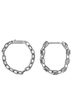 Chunky Metal Chain Necklace - Industrial Unisex Statement Piece - 4inme