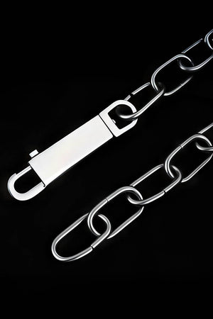 Chunky Metal Chain Necklace - Industrial Unisex Statement Piece - 4inme