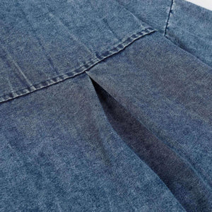 Corduroy & Denim Cartoon Patch Shirt - Unisex Oversized Street Style - 4inme