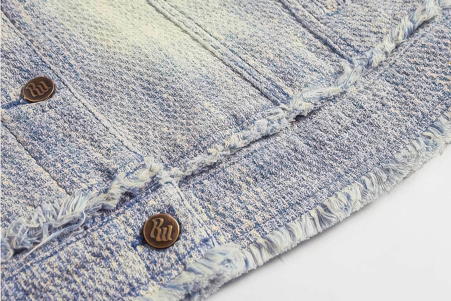 Distressed Denim Vest - Washed Rivet & Frayed Hem Design - 4inme