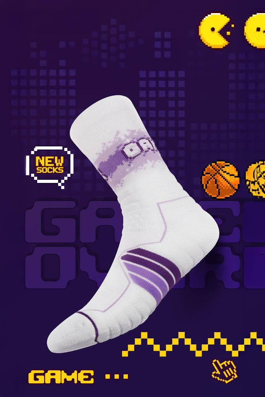 Elite Basketball Socks - High-Cut Terry Cushion Performance Crew Socks - 4inme