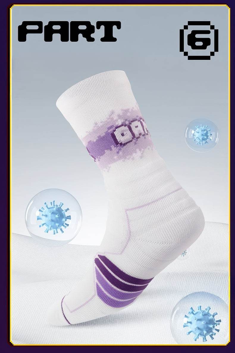 Elite Basketball Socks - High-Cut Terry Cushion Performance Crew Socks - 4inme