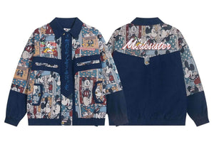 Embroidered Bomber Jacket – Retro Baseball Style - 4inme