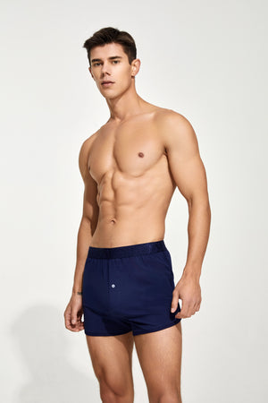 Men’s Cotton Boxer Shorts – Combed Cotton Lounge Underwear - 4inme