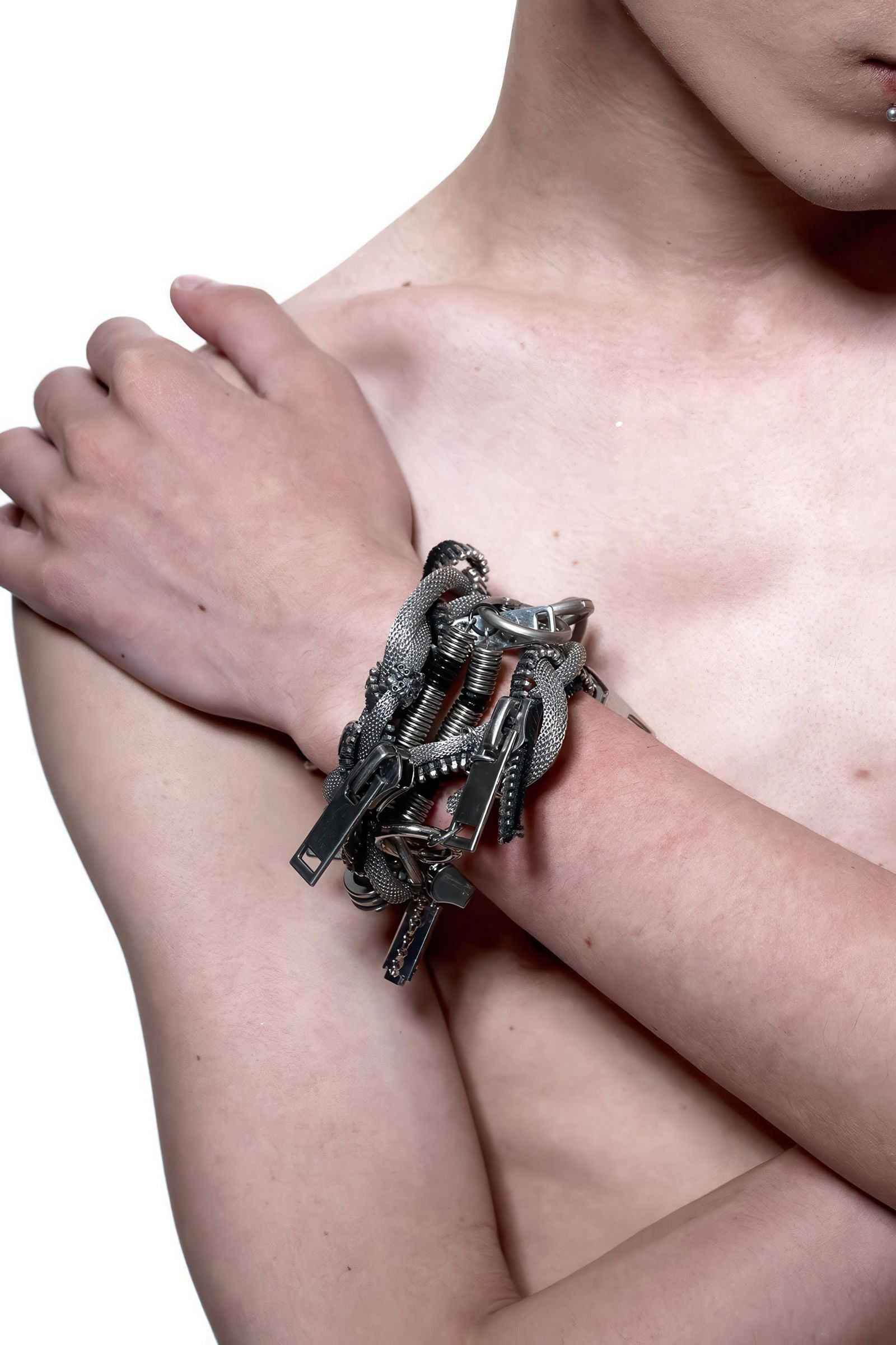 Heavy-Duty Multi-Wear Metal Mechanic Necklace - Futuristic Design - 4inme