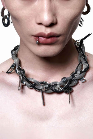 Heavy-Duty Multi-Wear Metal Mechanic Necklace - Futuristic Design - 4inme