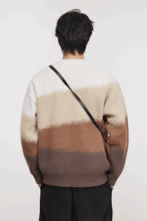 Heavy Knit Colorblock Sweater - 4inme