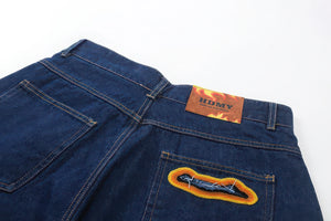 Flame Burnout Distressed Denim Shorts – Bold, Streetwear-Inspired Design - 4inme