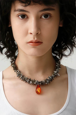Amber Pendant Necklace - 4inme
