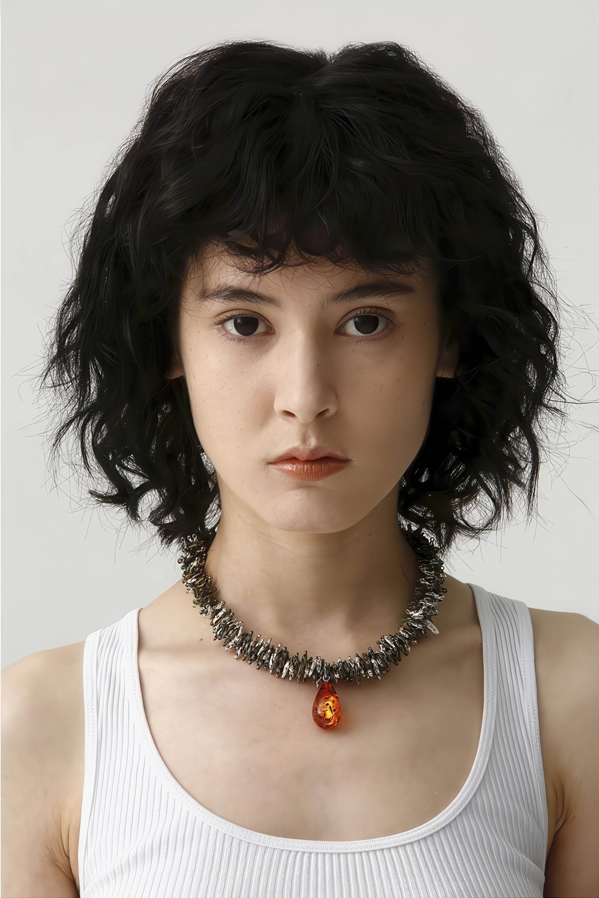 Amber Pendant Necklace - 4inme