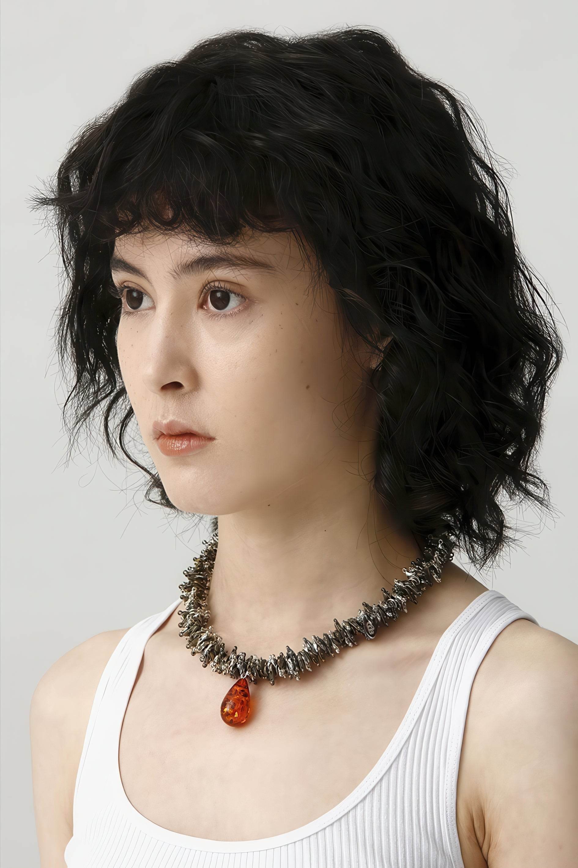 Amber Pendant Necklace - 4inme