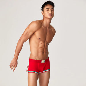 Men’s Cotton Boxer Briefs – Solid Color Streetwear Style - 4inme