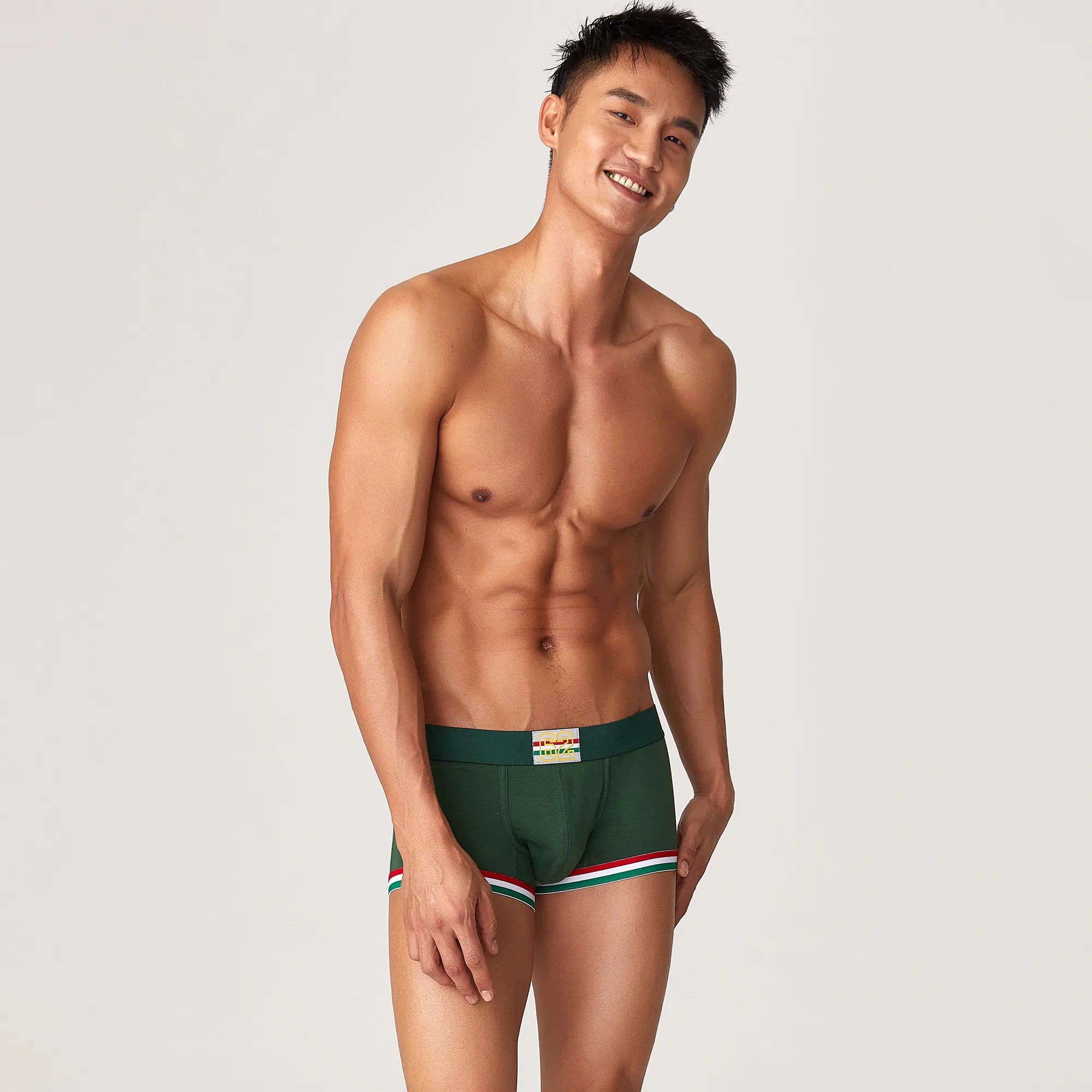 Men’s Cotton Boxer Briefs – Solid Color Streetwear Style - 4inme