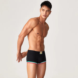 Men’s Cotton Boxer Briefs – Solid Color Streetwear Style - 4inme