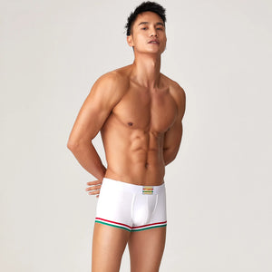 Men’s Cotton Boxer Briefs – Solid Color Streetwear Style - 4inme