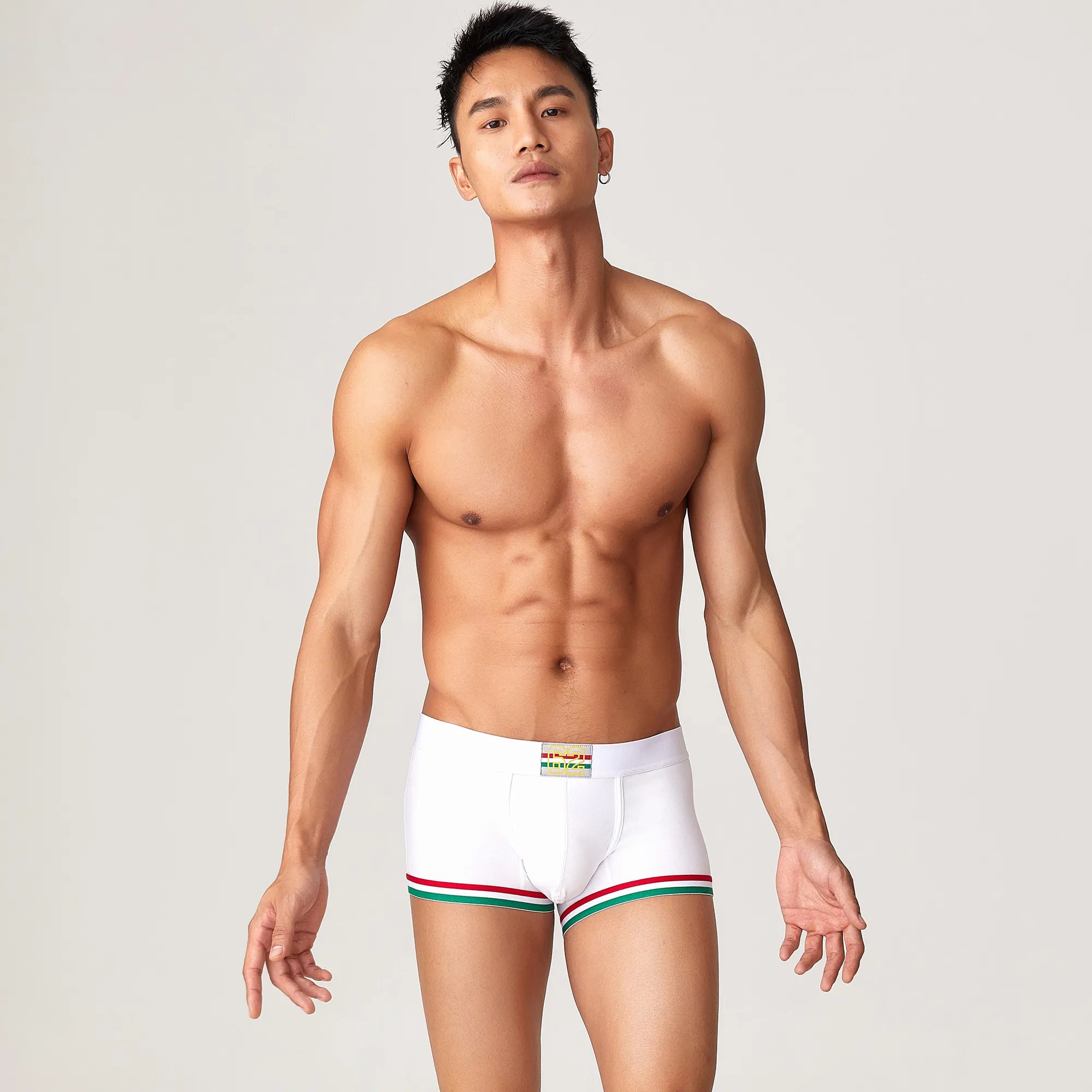 Men’s Cotton Boxer Briefs – Solid Color Streetwear Style - 4inme