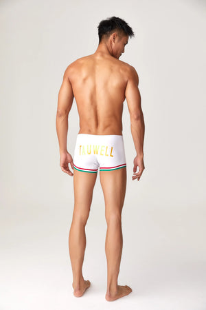 Men’s Cotton Boxer Briefs – Solid Color Streetwear Style - 4inme