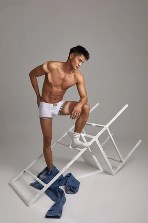 Men’s Cotton Boxer Briefs – Solid Color Streetwear Style - 4inme