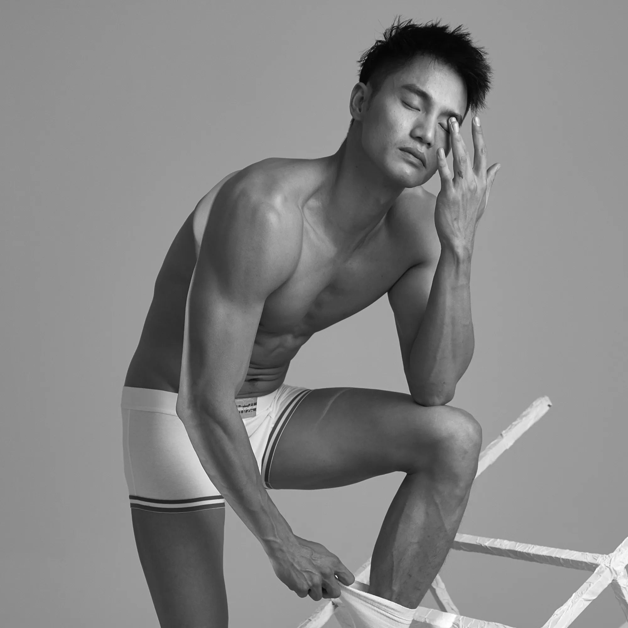 Men’s Cotton Boxer Briefs – Solid Color Streetwear Style - 4inme