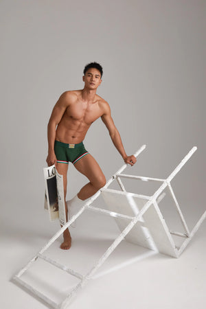 Men’s Cotton Boxer Briefs – Solid Color Streetwear Style - 4inme