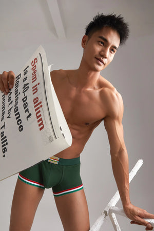 Men’s Cotton Boxer Briefs – Solid Color Streetwear Style - 4inme