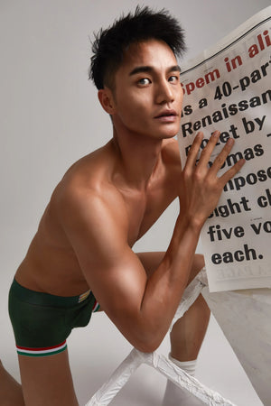 Men’s Cotton Boxer Briefs – Solid Color Streetwear Style - 4inme