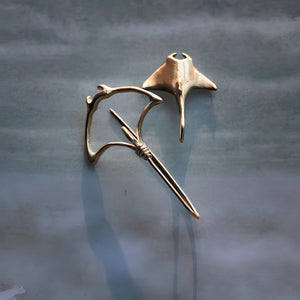 Artisan Manta Ray Dangle Earrings – Unique Ocean Series Design - 4inme